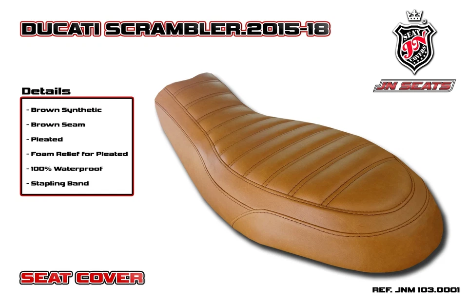 Cubierta de asiento antideslizante plisada Ducati Scrambler 2015-2018 JN-Europe JNM103,001 Foto 1 de 1