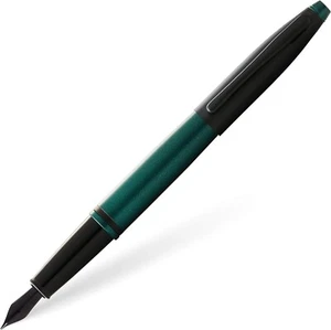 Cross Calais Matte Green Fountain Pen Stainless Steel Nib F Free Engraved Gift - Picture 1 of 9