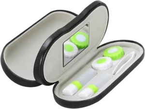 2 in 1 Double Sided Portable Glasses Case Travel Contact Lens Case (Black) - Picture 1 of 7
