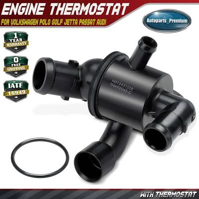 恒温器外壳组件适用于大众 Polo 2009 - 2023 高尔夫捷达帕萨特奥迪 — 第 1/4 张图片