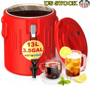 Insulated Beverage Dispenser Hot Cold Drink Jug Portable Outdoor Camping Sports - Picture 1 of 10