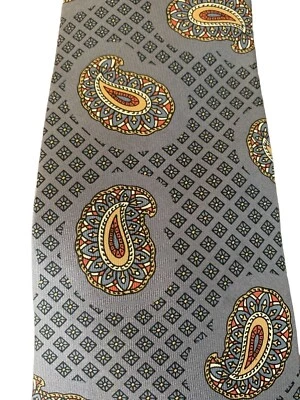 Vtg Silk Liberty of London Men's Tie Blue Gray, Burgundy, White, Tan Made USA Foto 1 de 4