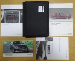 GENUINE AUDI A3 SPORTBACK 2010-2012 OWNERS MANUAL HANDBOOK WALLET PACK D-386 - Picture 1 of 8