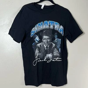 Canvas Black Frank Sinatra Country Musical Legends Graphic T-Shirt Men’s L - Picture 1 of 8