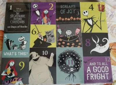 Women's Nightmare Before Christmas 12 Days of Socks Size 9-11 - Image 1 of 3