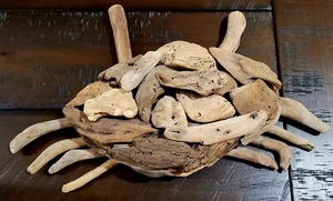 Driftwood Crab Decoration 12" X 7" Really Cute Handmade - Picture 1 of 7