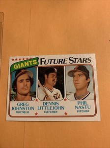 #686 Greg Johnston Dennis Littlejohn San Francisco Giants,1980 Topps Cb20