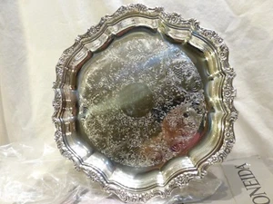 "Placa de Plateada Redonda Oneida Webster Wilcox Countess 14,25" ¡NUEVA! - Imagen 1 de 9