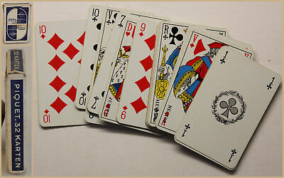 Piquet Karten Set Skatkarten Um 1940 Gesellschaftsspiel Antikspielzeug Sf • 75€