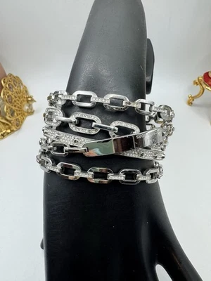 Michael Kors Silver Wide Bangle Rare - Image 1 of 4