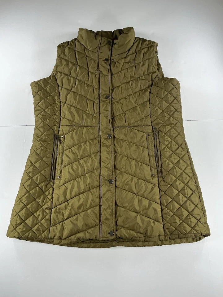 Chaleco acolchado vintage resistente a la intemperie para hombre verde oliva talla XL Foto 1 de 4