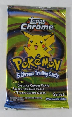 Paquete de 1 tarjetas coleccionables Topps Pokemon Chrome Series 2000 - sellado de fábrica - paquete único Foto 1 de 2