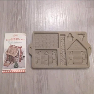 The Pampered Chef Stoneware Gingerbread House Cookie Mold Vintage 1992 - Picture 1 of 2