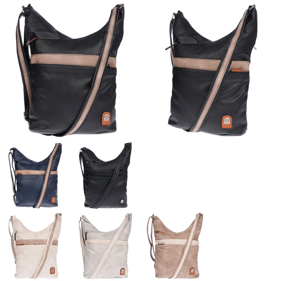 CHRISTIAN WIPPERMANN Große Damen Tasche Umhängetasche Beuteltasche Leder Optik Boho Schultertasche