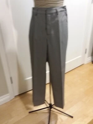 PANTALÓN DE VESTIR MUJER MUJER TALLA 0 BLANCO Y NEGRO A CUADROS PIERNA ANCHA Foto 1 de 4