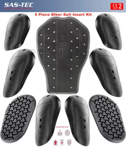 SAS-TEC German Engineered CE Level 2 Motorcycle Armour Biker 9 Piece Protection - Picture 1 of 5