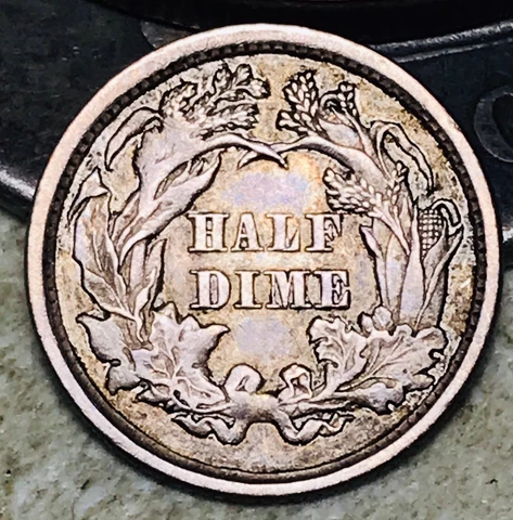 1872 Seated Liberty Half Dime 5C High Grade Choice 90% Silver US Coin CC18001 Cover