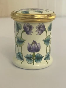 Moorcroft Florida Star Enamel Screw Lid Pill / Trinket Box by Shirley Hayes 2000 - Picture 1 of 11