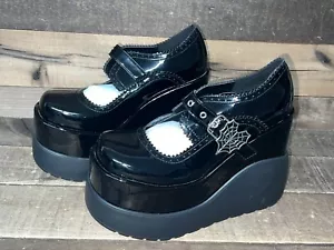 ⚡️ Pleaser Demonia donna VOID-38 5" plateau a strati Mary Jane taglia US 10 NUOVO ⚡️ - Foto 1 di 6