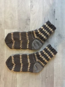 Selbst gestrickte Wollsocken Stricksocken Socken handgestrickt Gr. 38-40 - Bild 1 von 1