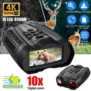 36MP 4K Night Vision Goggles Binoculars 10X Zoom Infrared Night Vision Scope - Picture 1 of 14