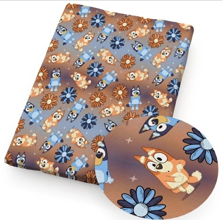 HOJA DE CUERO SINTÉTICO AZUL 8" X 12" dibujos animados 1270848 perro textura suave Foto 1 de 1