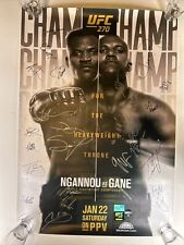 UFC 270 Francis Ngannou V Ciryl Gane Signed Event Poster SBC Moreno Nurmagomedov