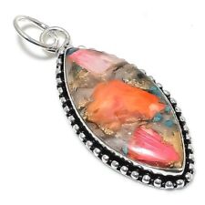 Spiny Oyster Gemstone 925 Sterling Silver Gift Jewelry Pendant 2.64" q695