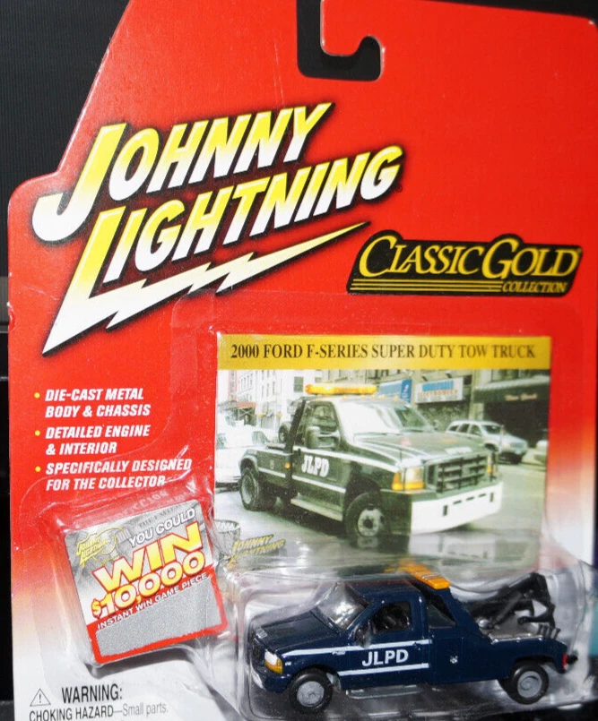 Johnny Lightning 00 2000 Ford F-Series Super Duty Dually Tow Truck Classic Gold - Image 1 of 1