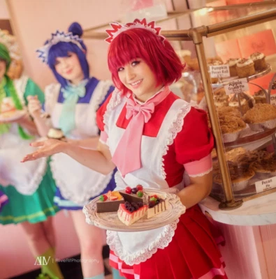 Tokyo Mew Mew Ichigo Momomiya CON PELUCA Camarera Criada Uniforme HECHO A MANO EE. UU. Foto 1 de 4