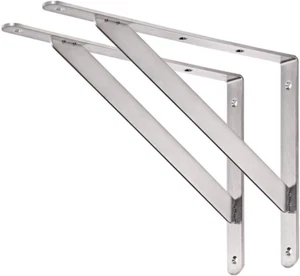 Soporte de estante CLT 16” X 12” carga máxima: 550 lb acero inoxidable resistente Sh sólido - Imagen 1 de 8
