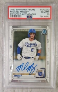 Michael Massey 2020 Bowman Chrome Prospect Autographs RC Rookie Auto PSA 10 - Picture 1 of 2