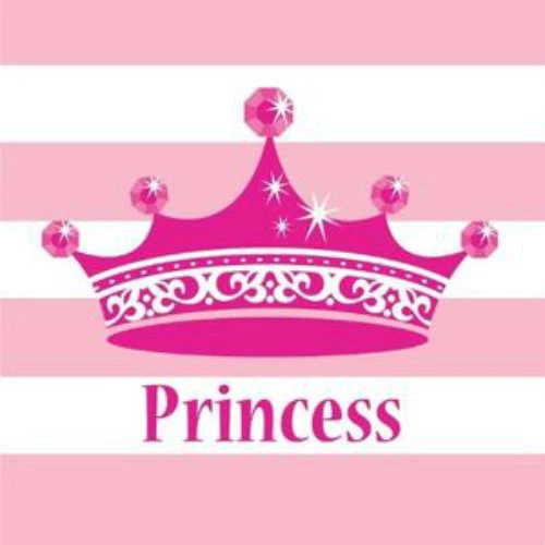Pink Princess Royalty Lunch Napkins (16) - Birthday Party Supplies - Image 1 of 1