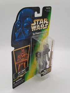 Star Wars POTF2 ASP-7 Droid Figure Holo Variant Kenner 3,75" Cardato Vintage 1997 - Foto 1 di 4