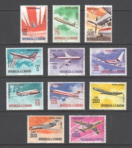 San Marino ~ 1964 Air Mail, Passenger Aircraft Sc# C118-C128 **/NH (A685) - Picture 1 of 2