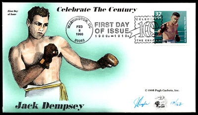 1998 Jack Dempsey Wins Title FDC Celebrate the 20th Century HP Pugh Cachet - Image 1 of 2