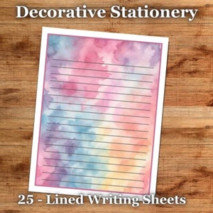 25 Blatt Brief Schreibpapier Tie Dyed Color Briefpapier - Nostalgie #028 - Bild 1 von 2