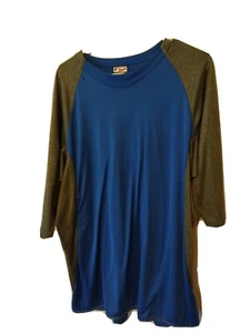 Majestic Trikot blau mit grauen Ärmeln Herren XL hat Reißverschlusstasche auf der rechten Seite - Bild 1 von 8