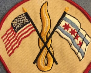 Chicago Fire Department Embroidered Shoulder Patch USA Red White Blue Patriotic - Picture 1 of 2