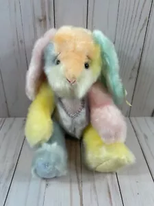 Easter Plush “Bazooka Bunny” Stuffed Animal Pastel Colors 12” First & Main Inc. - Picture 1 of 8