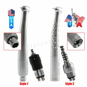 USA  Dental High Speed Turbine Handpiece Push & 4-Hole Quick Coupler - Picture 1 of 28