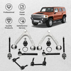 10x Front Upper Control Arm Ball Joint Tie Rods Sway Bar for Hummer H3 2006-2010 - Picture 1 of 12