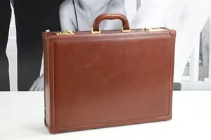Maletín rígido de cuero vintage BALLY President CEO bolsas adjuntas para hombre - Imagen 1 de 12