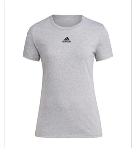 Adidas Womens Fresh Short Sleeve T-Shirt Medium Gray - Picture 1 of 2