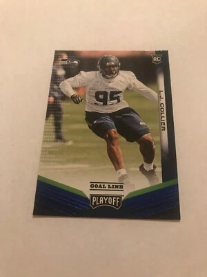 2019 Playoff Goal Line L J Collier Seattle Seahawks Rookie Free Shipping - Image 1 of 2