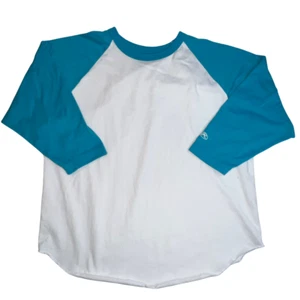 Camiseta de Béisbol Rawlings Adulto XL Papá Camiseta Azul Manga Raglán Clásica Retro Top - Imagen 1 de 11