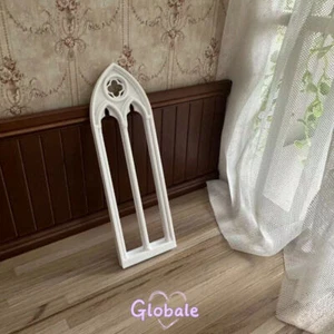 2 Stück Maßstab 1:12 Puppenhaus Miniatur Vintage Gothic Fenster 3D Deko Zubehör - Bild 1 von 5