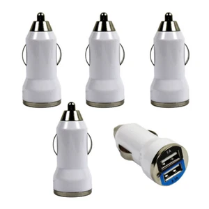 5 PC Dual USB Car Charger 2.1A/1A Output for iPhone 13 12 11 X 8 7 6 5 Universal - Picture 1 of 6