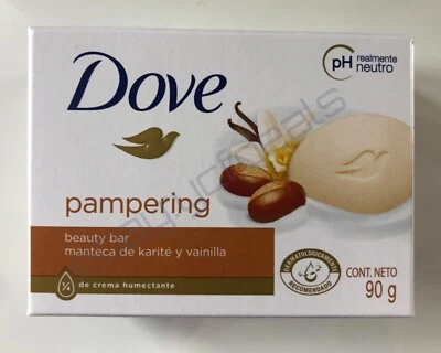 DOVE Pampering With Shea Butter & Warm Vanilla Beauty Cream Soap Bar 90g - Image 1 of 4
