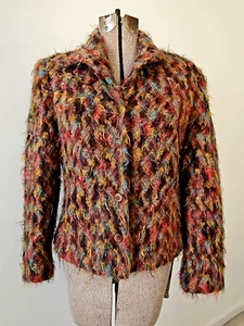 Yvonne Marie Blazer Jacke mehrfarbig gefüttert flauschig bunt schick Größe 10 - Bild 1 von 11